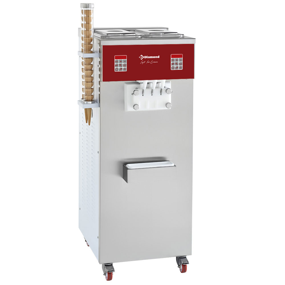 Image Soft ice-cream machine, 2 smaken + 1 mengsel, 30 Kg/u, luchtcond. 0