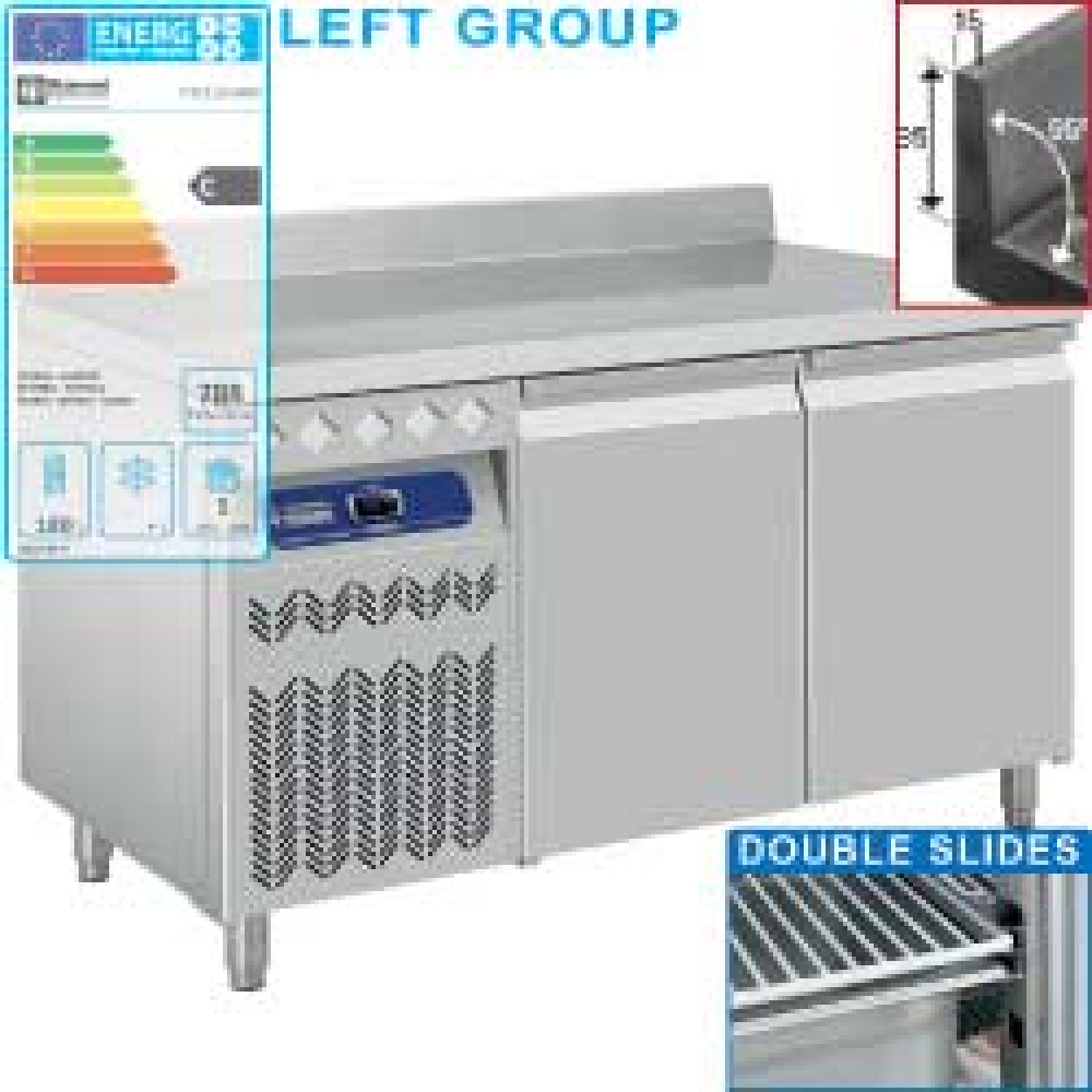 Image Geventileerde koeltafel "muraal", 2 deuren GN 1/1, 260 Lit. groep aan linkerkant 0