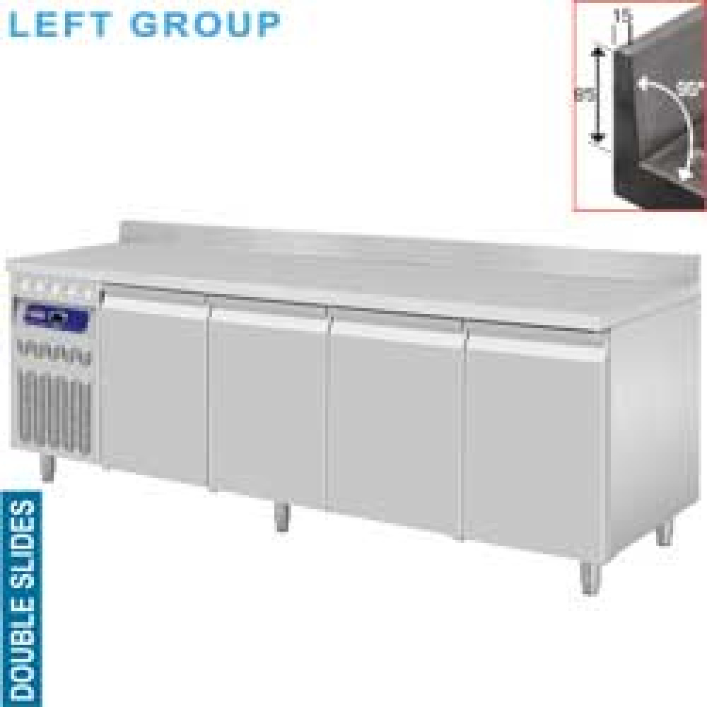 Image Geventileerde koeltafel "muraal", 4 deuren GN 1/1, 550 Lit. groep aan linkerkant 0