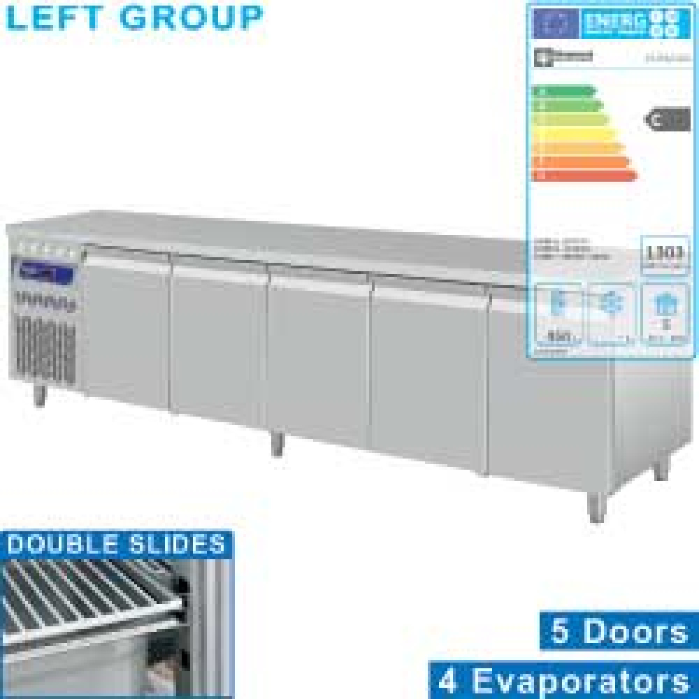 Image Geventileerde koeltafel, 5 deuren GN 1/1, groep aan linkerkant 0