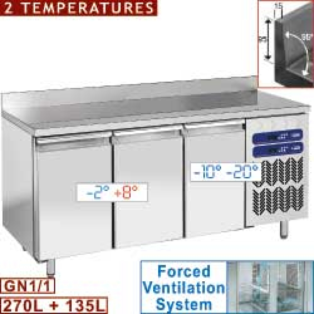 Image Koel & vriestafel geventileerd , 2 temperaturen "muraal", 3 deuren GN 1/1, 405Lit. 0