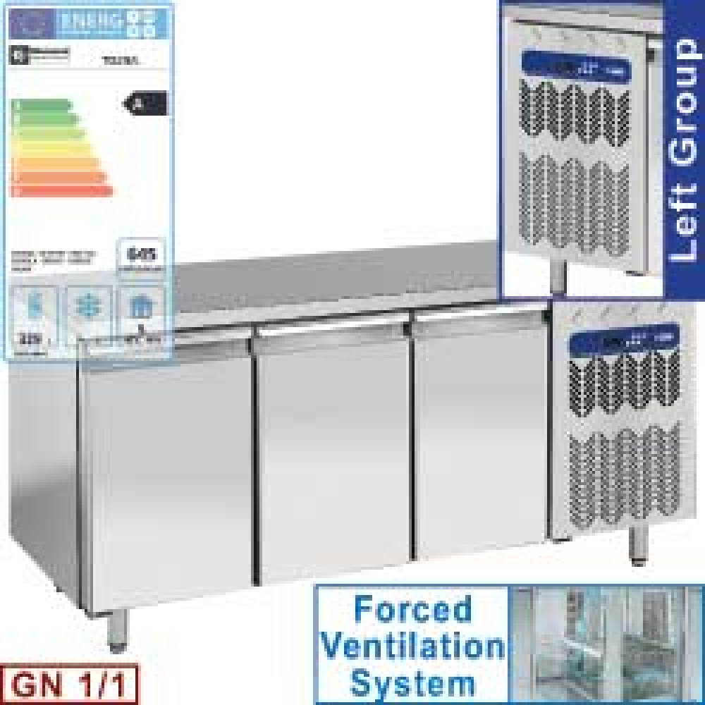 Image Geventileerde koeltafel, 3 deuren GN 1/1, groep aan linkse kant 0