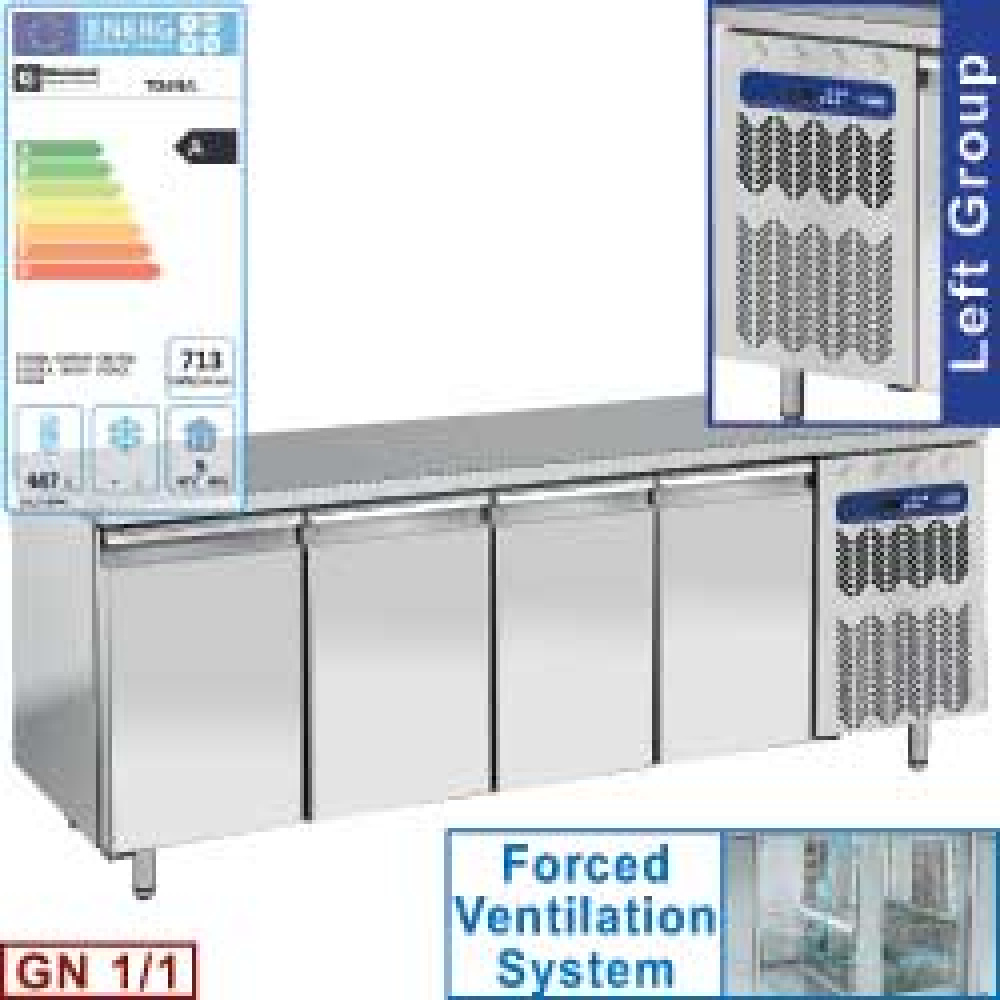 Image Geventileerde koeltafel, 4 deuren GN 1/1, groep aan linkse kant 0