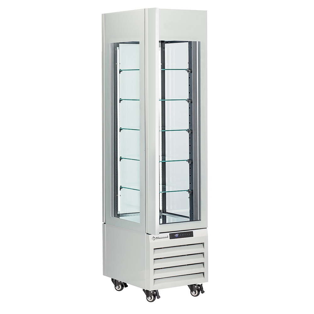 Image FULL glazen vitrine" 260 Lt., 5 glazen niveaus, geventileerd -ICE CREAM & PASTRY - WIT 0