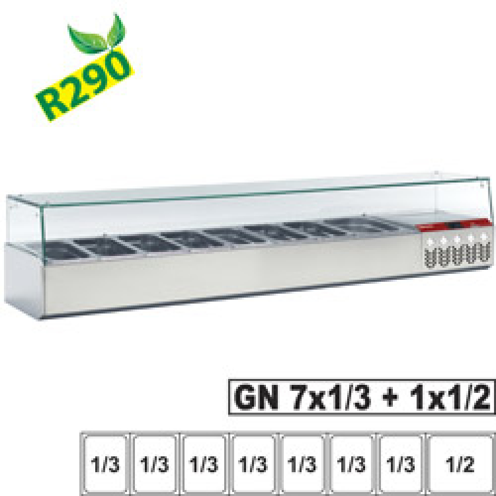 Image Gekoelde structuur GN 7x 1/3, 1x 1/2, met rechte ruit 0