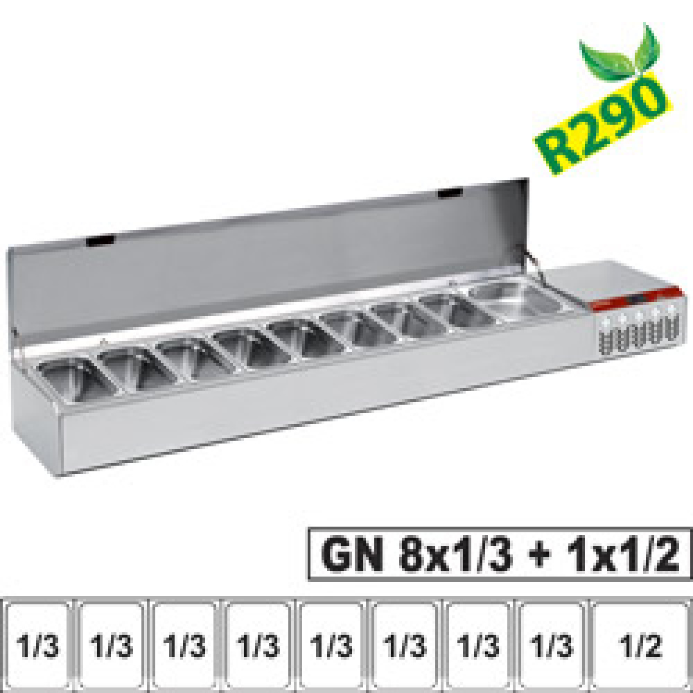 Image Gekoelde structuur GN 8x1/3, 1x1/2, met deksel 0