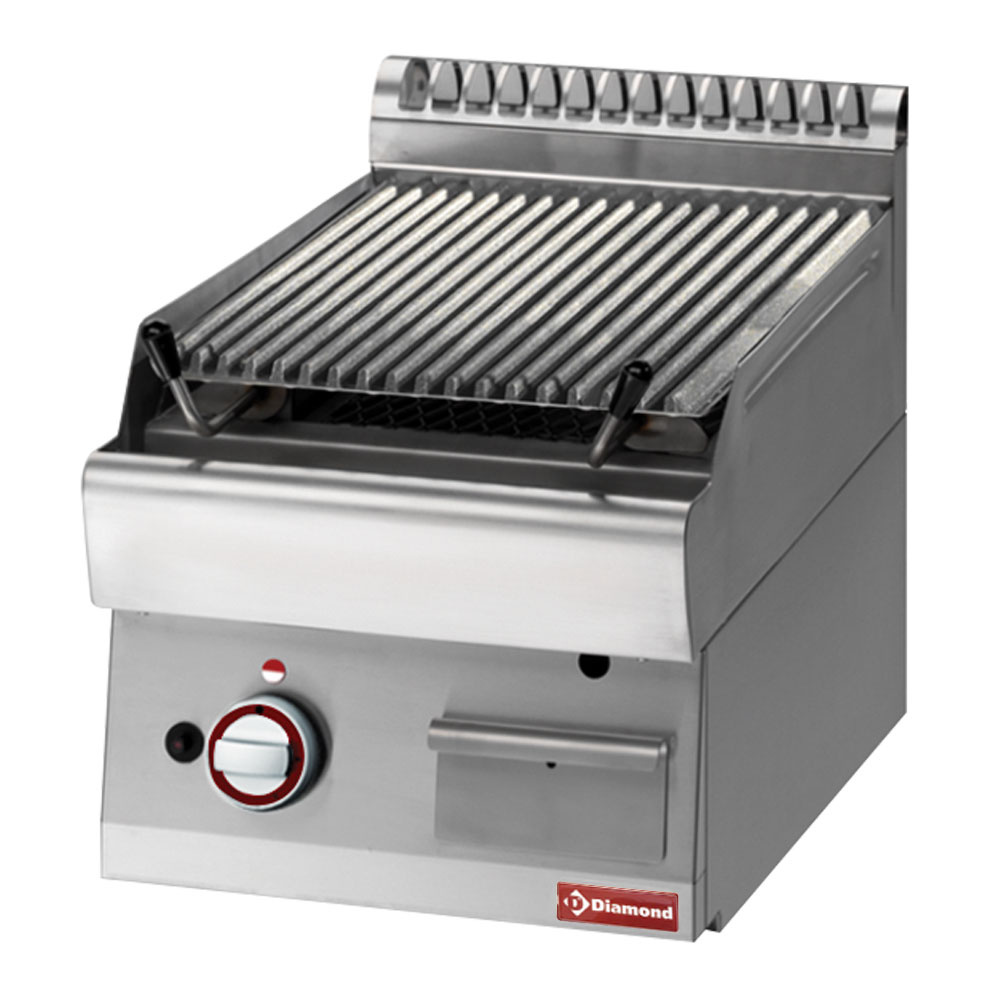 Image Lavasteengrill - 1/2 module - bakrooster in gietijzer "double face" 0