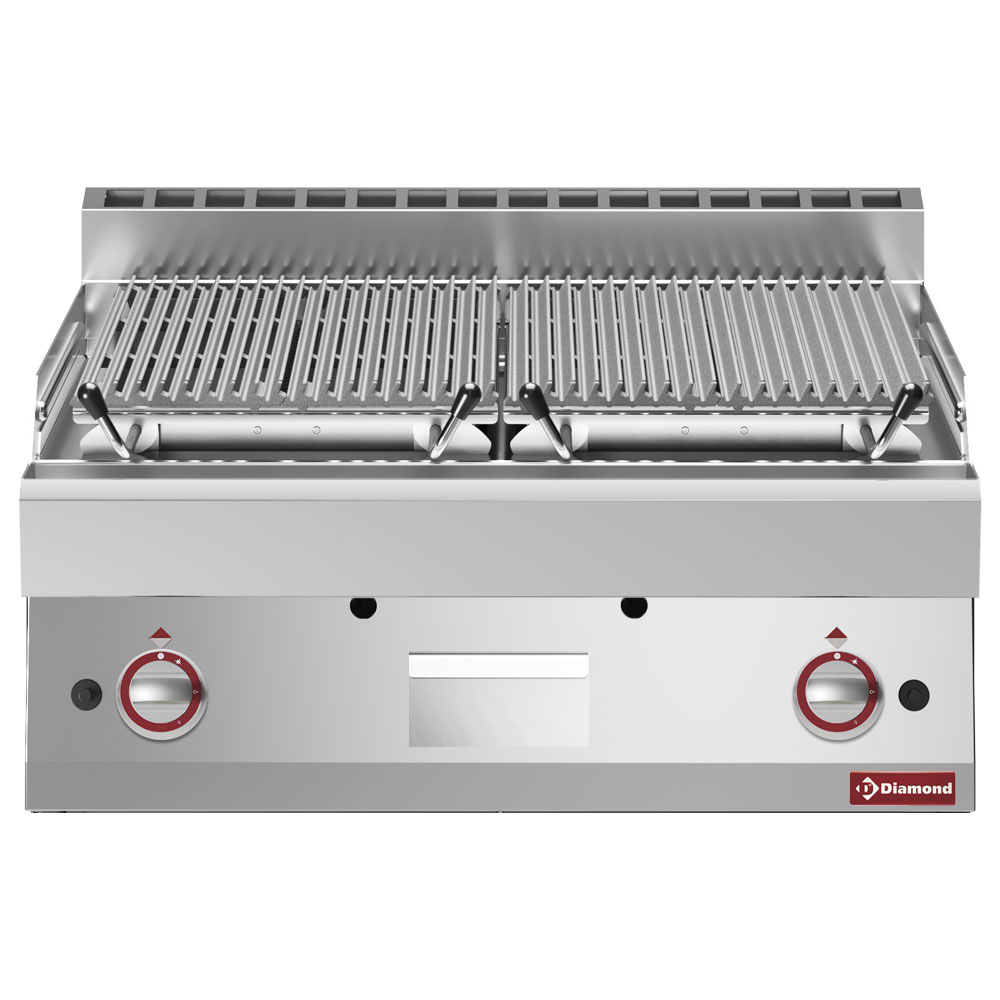 Image Lavasteengrill - 1/1 module - bakrooster in gietijzer "double face" 0