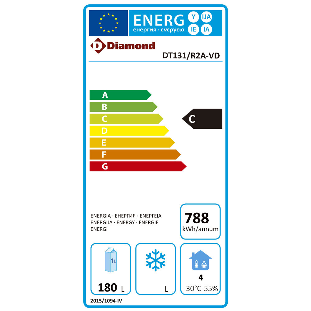 Image Wand- koeltafel geventileerd, 2 glazen deuren GN 1/1, 260 liter 1