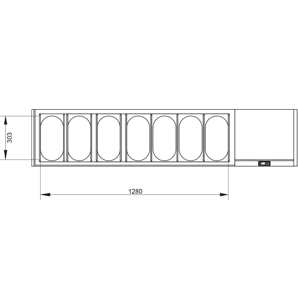 Image Gekoelde structuur GN 7x1/3, met deksel 1