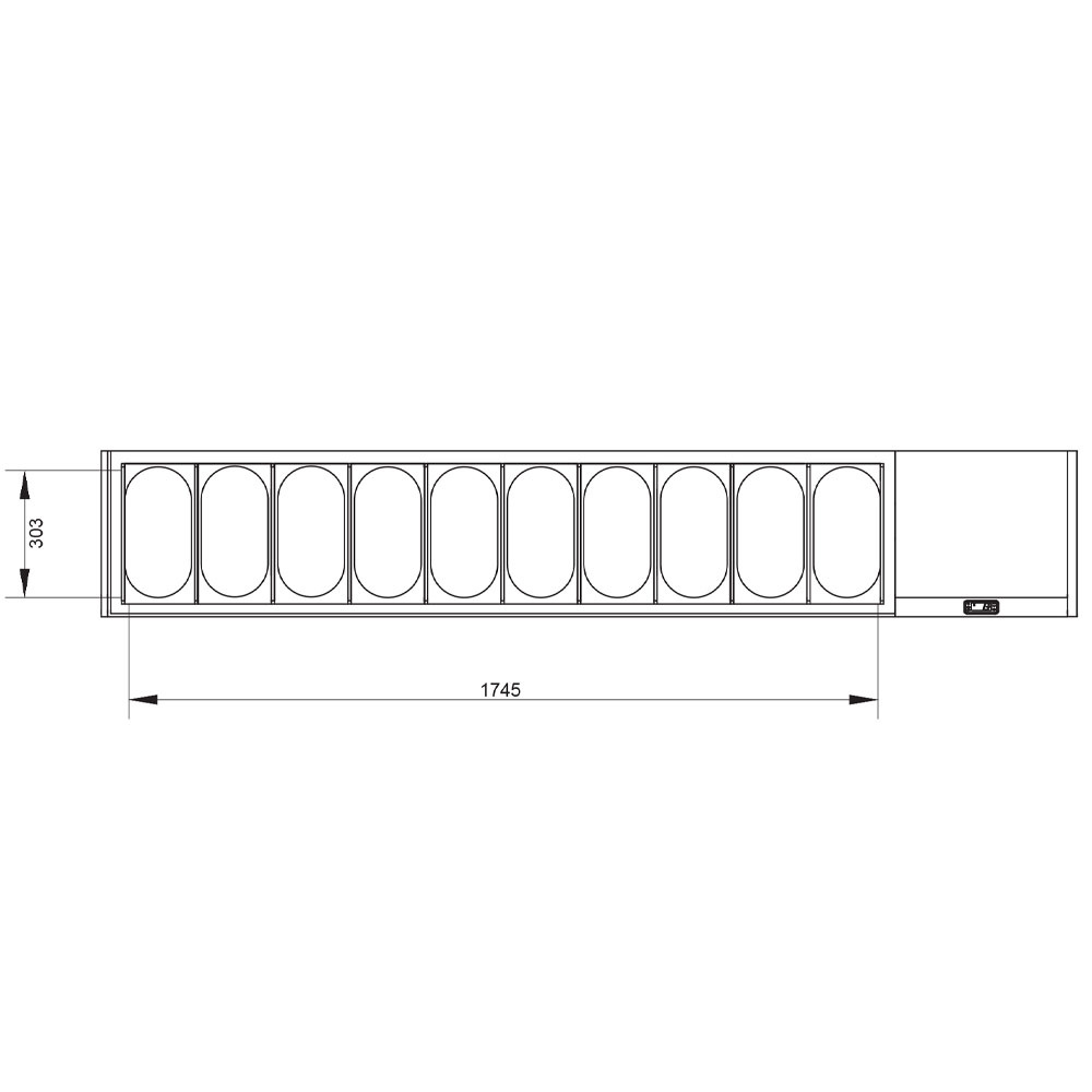 Image Gekoelde structuur GN 10x1/3, met deksel 1