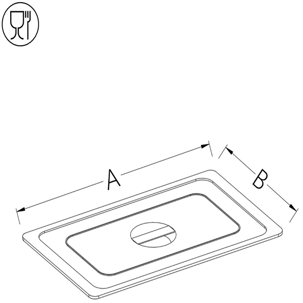 Image Deksel in inox met handgreep standaard 1/4 0