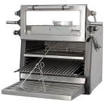 Image Houtskooloven-BBQ, GN 1/1 (60 Kg/h)/ - Hefbare deur/Roestvrij staal 0