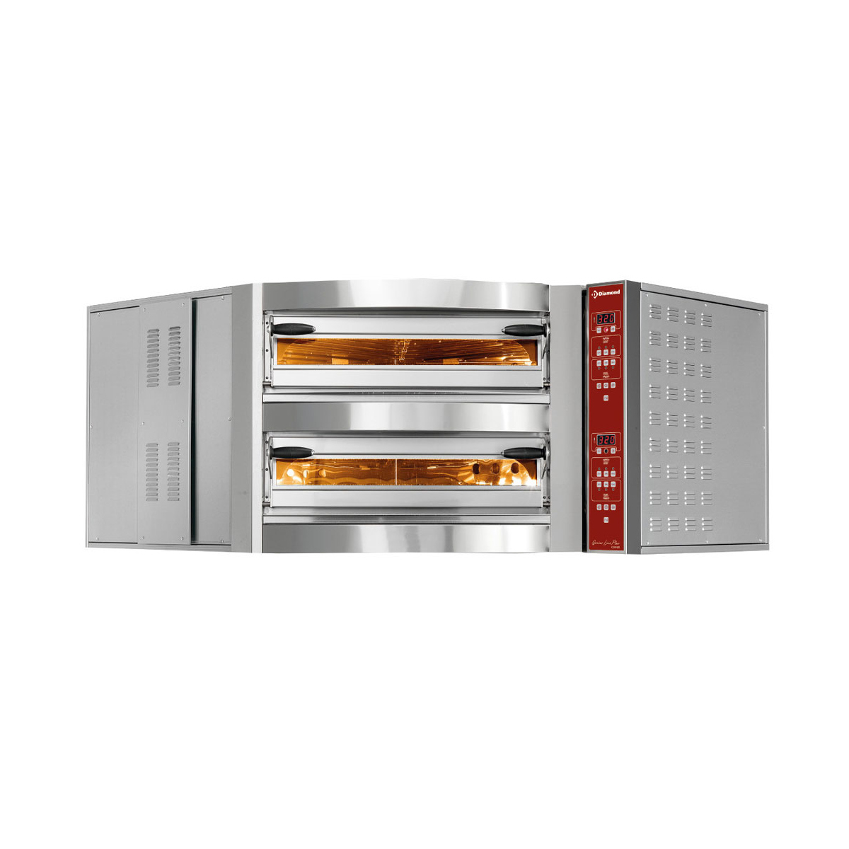 image elektrische hoekoven, 2karmers, 2x 8 pizza's ø 350 mm 0