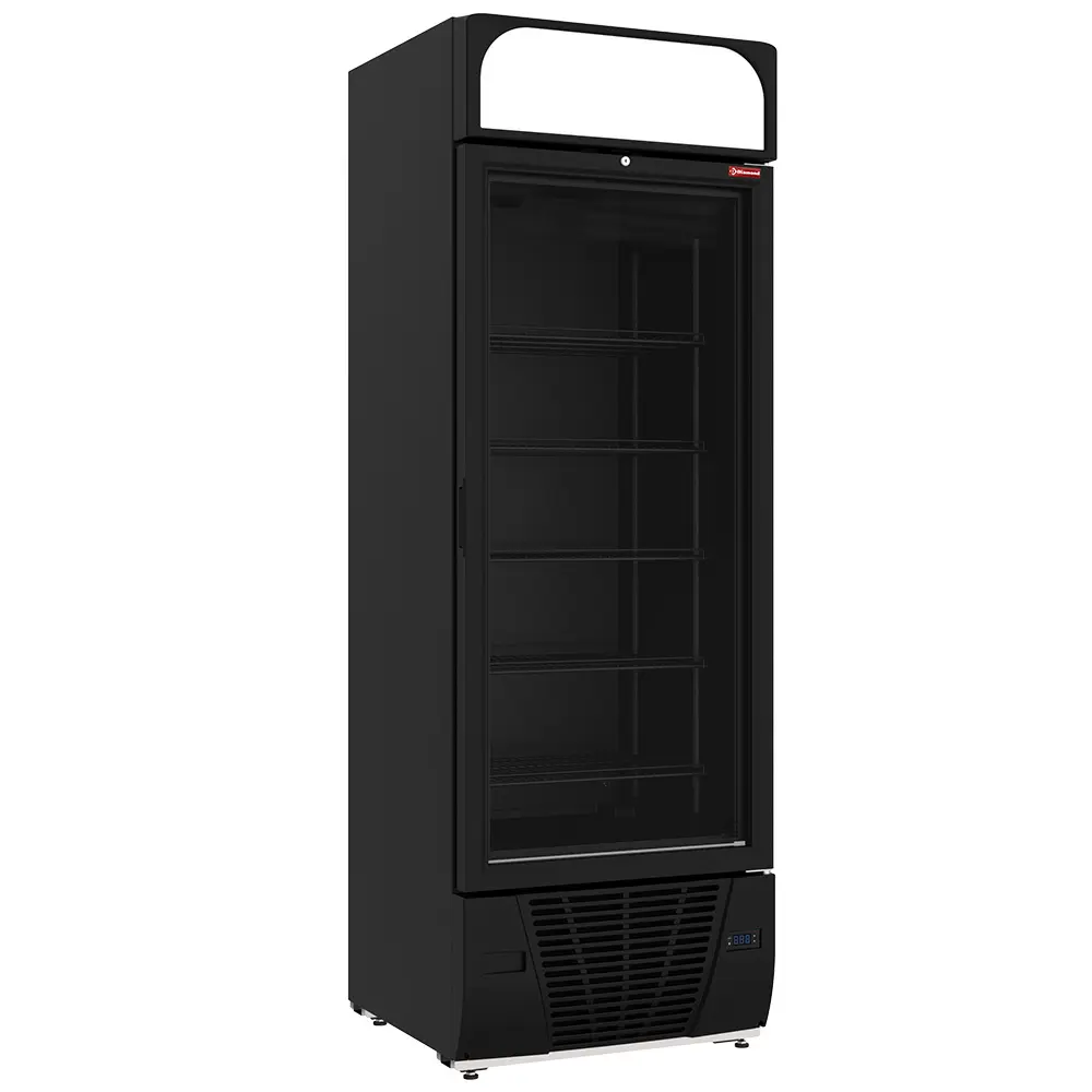 Image Negatieve gekoelde vitrine 496 liter - 6 vaste niveaus met lichtbak - ZWART 0
