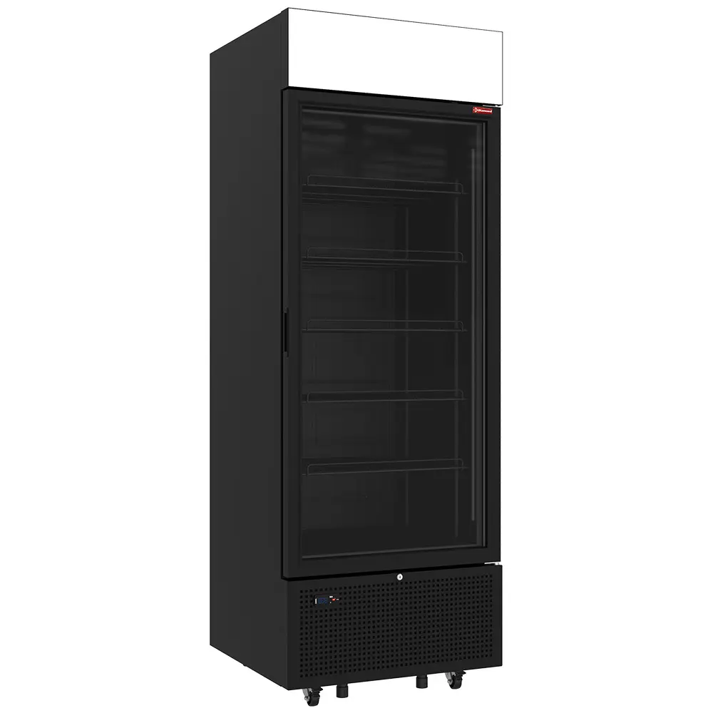 Image Negatieve gekoelde vitrine 646 liter - 5 vaste niveaus met lichtbak - ZWART 0