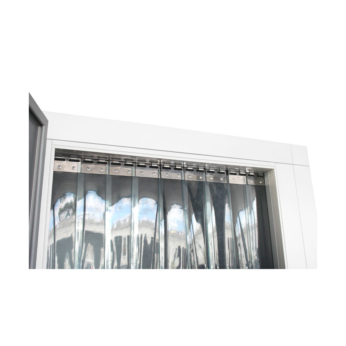 image gordijn met strips voor deur (700mm) minicold 0