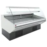 Image Geventileerde toonbank, met opslag, gebogen glas - WITTE voorkant 0