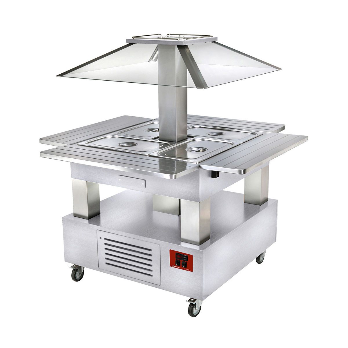 image eiland bain-marie, warm buffet 4x gn 1/1-150 (wit hout) 0