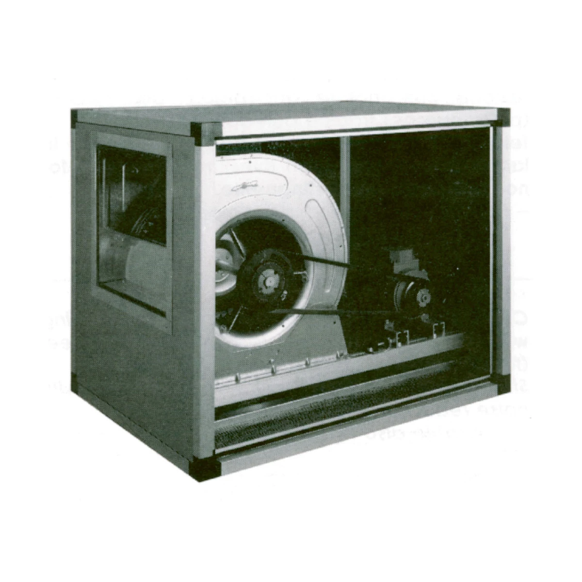 image centrifugale ventilator met omkasting, riemgedreven, 2 snelheden, 4500 m³/u 0