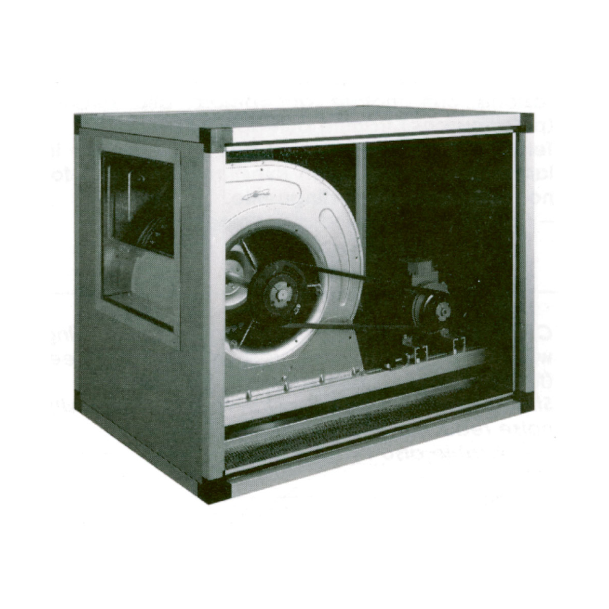 image centrifugale ventilator met omkasting, riemgedrevenn 2 snelheden, 6000 m³/u 0