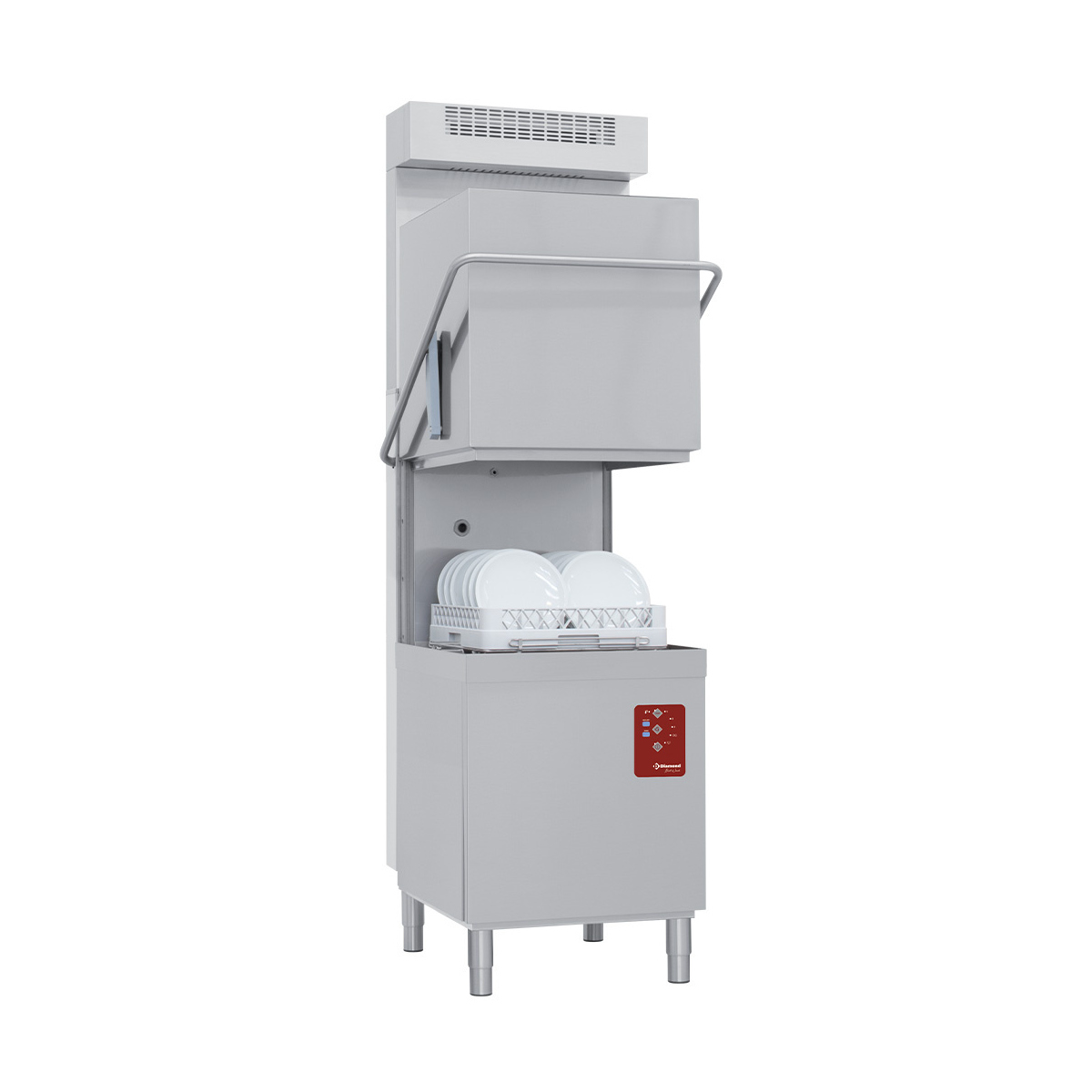 image vaatwasser met kap, mand 500x500 mm + condensor damp-recovery-eenheid 0