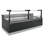 Image Geventileerde vitrinetoonbank, met reserve, verticale ruit 90° met zuigerlift - FULL BLACK 0