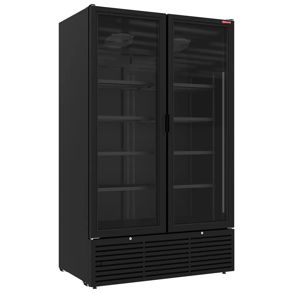 Image Positieve gekoelde vitrine 1142 liter, 2 draaideuren - ZWART 0