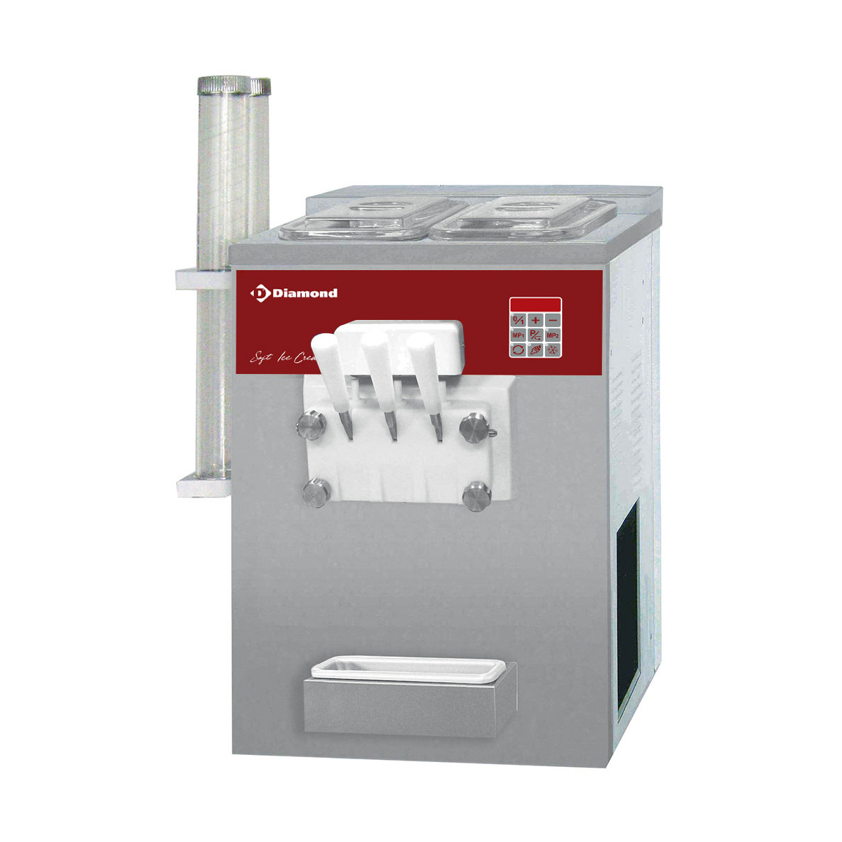 image soft ice-cream machine, 2 smaken + 1 mengsel, 15 kg/u, luchtcond. 0