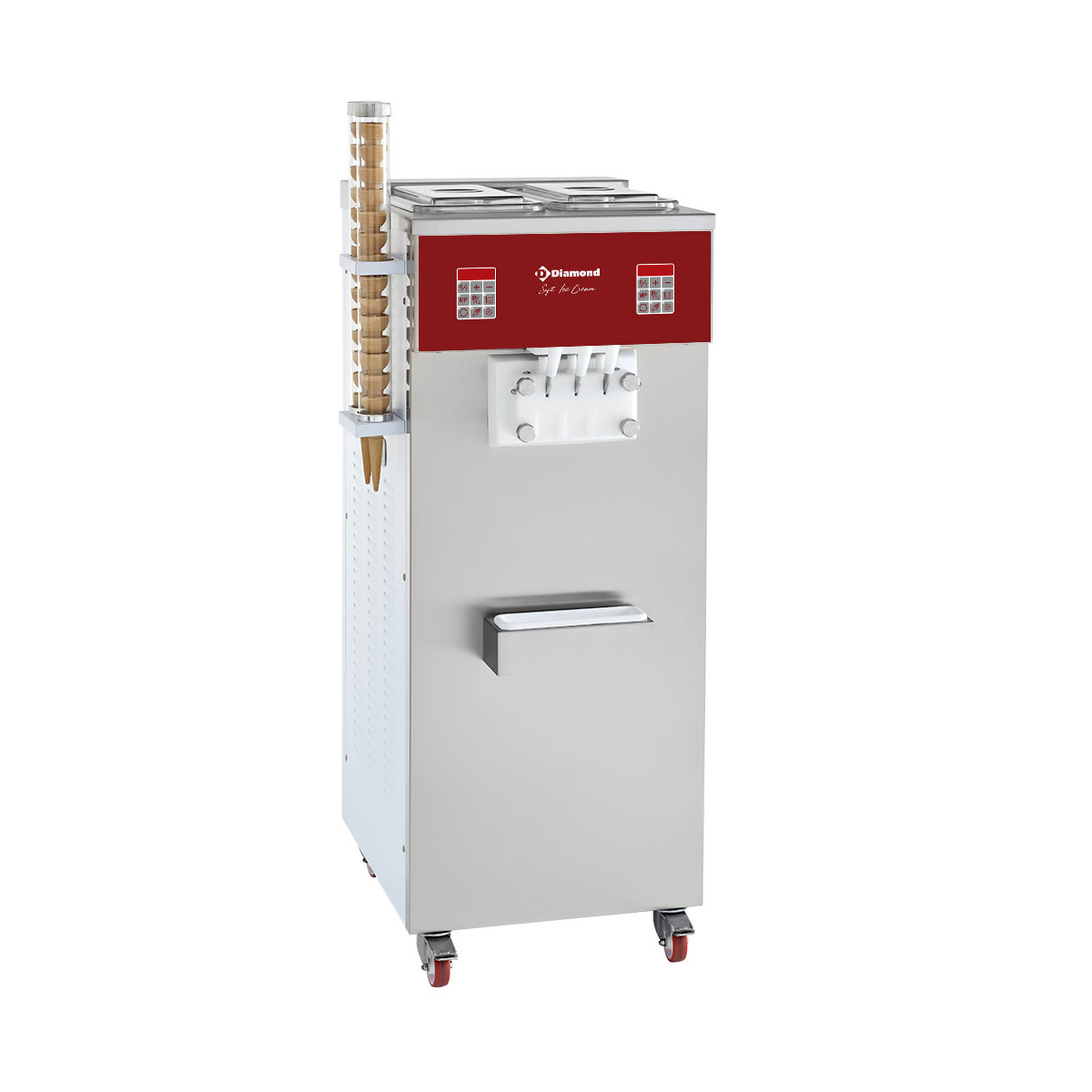 image soft ice-cream machine, 2 smaken + 1 mengsel, 30 kg/u, luchtcondensor 0