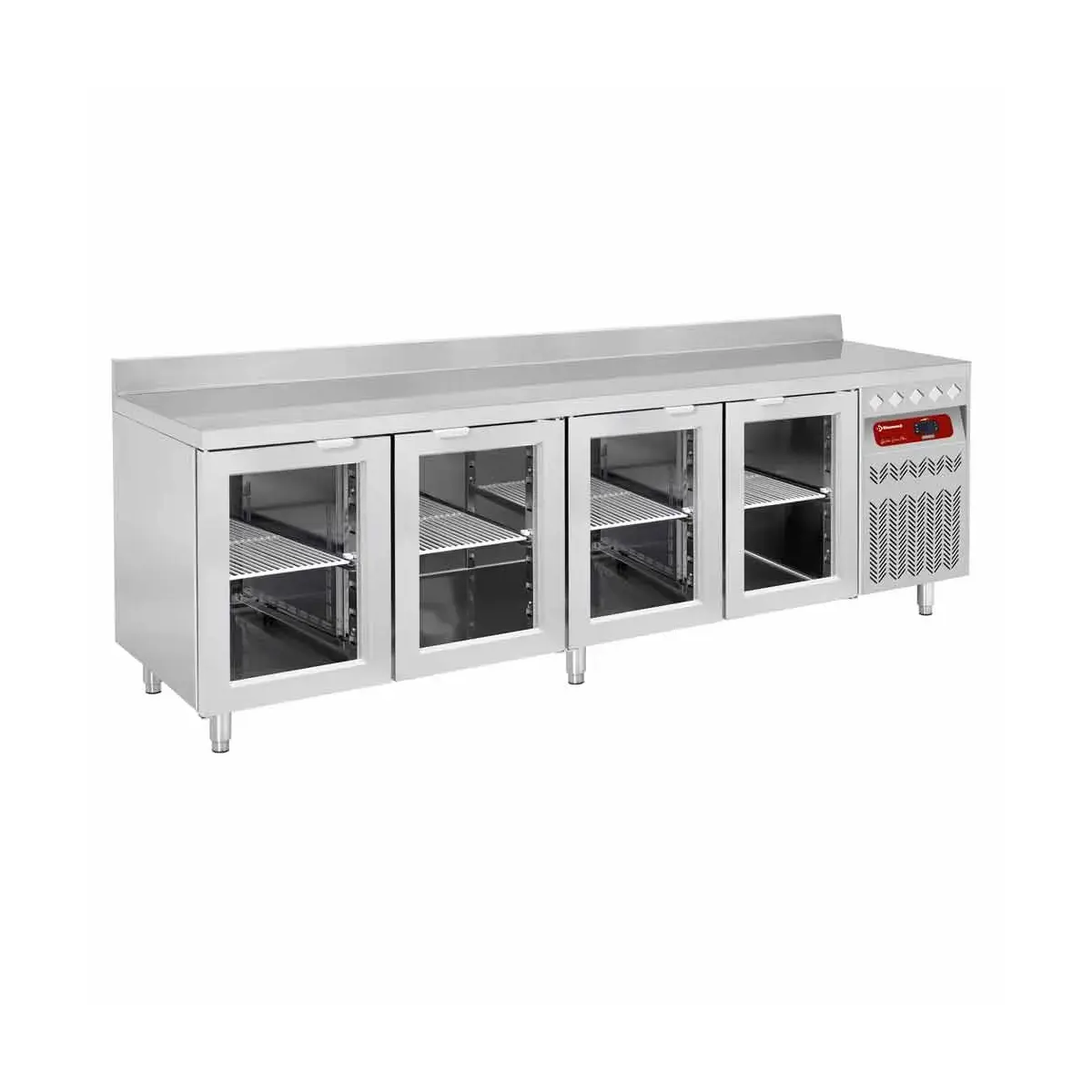image wand- koeltafel geventileerd, 4 glazen deuren gn 1/1, 550 liter 0