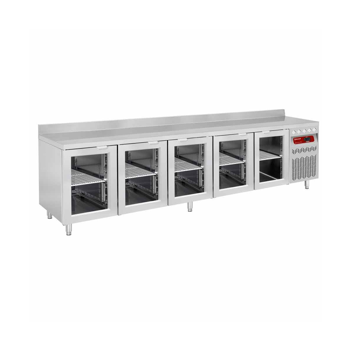 image koeltafel - geventileerde backed 5 glazen deuren gn 1/1, 700 liter 0