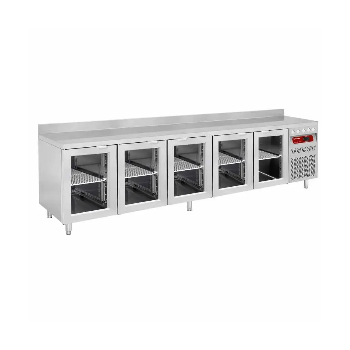 image koeltafel - geventileerde backed 5 glazen deuren gn 1/1, 700 liter 0
