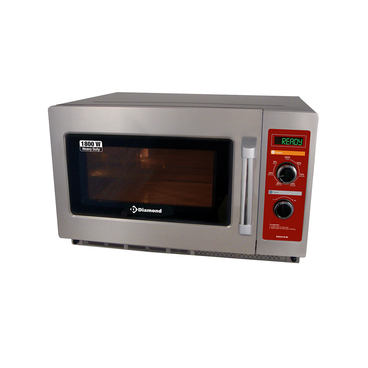 image microgolfoven in rvs, (gn 2/3),1800 w. (34 lt), mechanisch 0