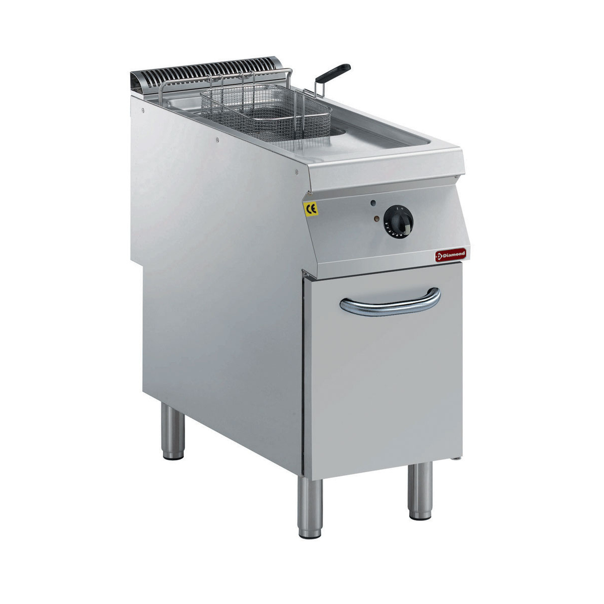 image elektrische friteuse 1 kuip van 15 liter op meubel 0