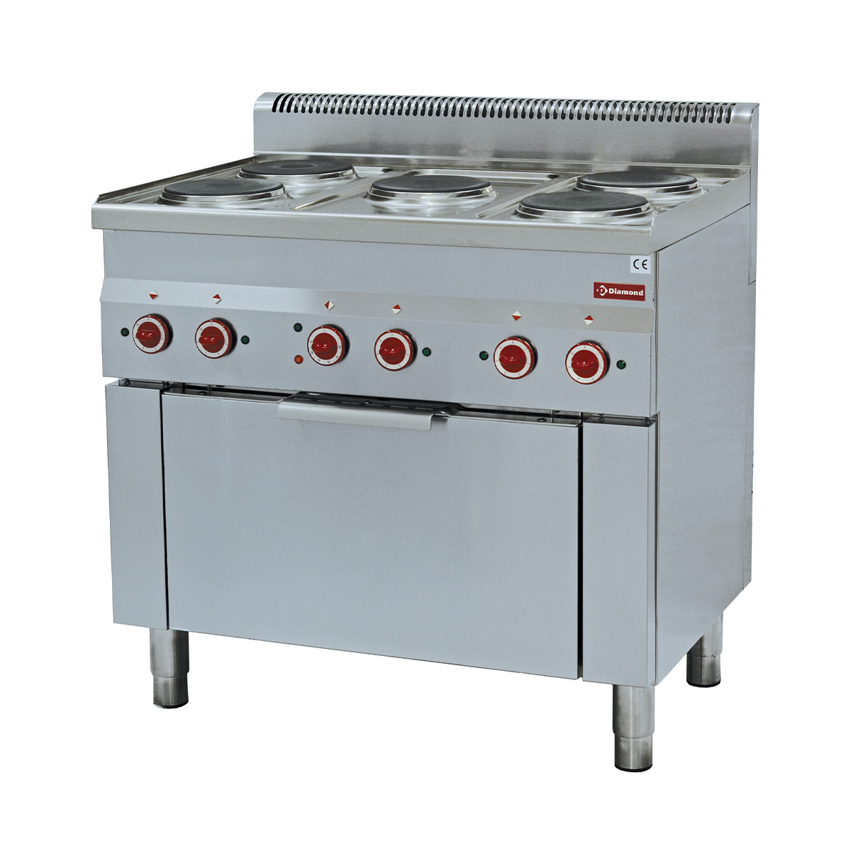 image fornuis 5 kookplaten en elektrische convectie-oven gn 1/1 0