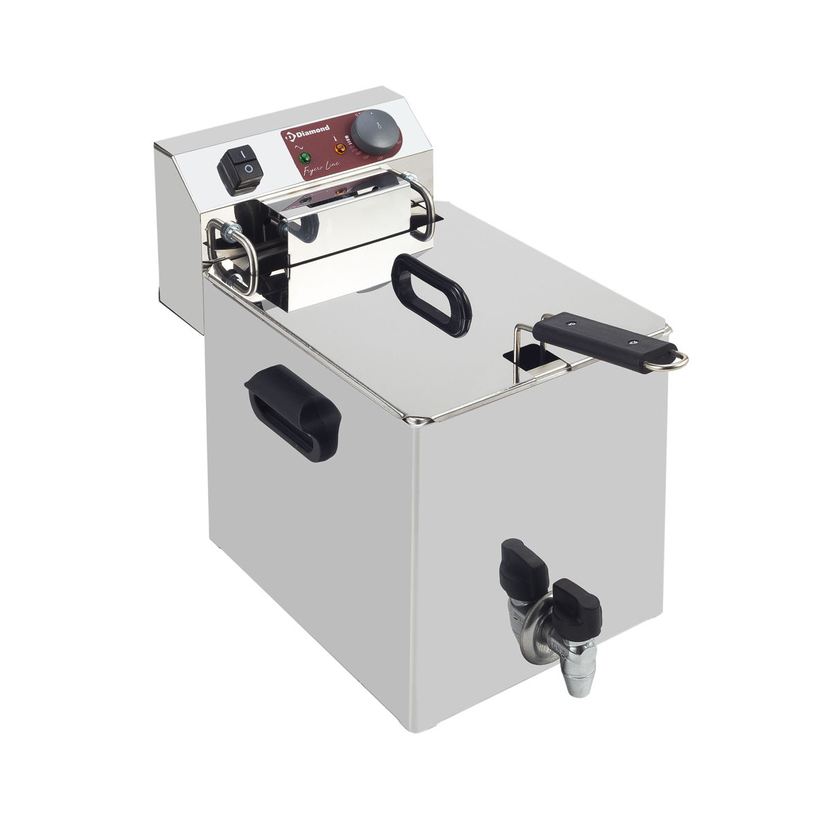 image elektrische friteuse tafelmodel 10 liter + aftapkraan 0
