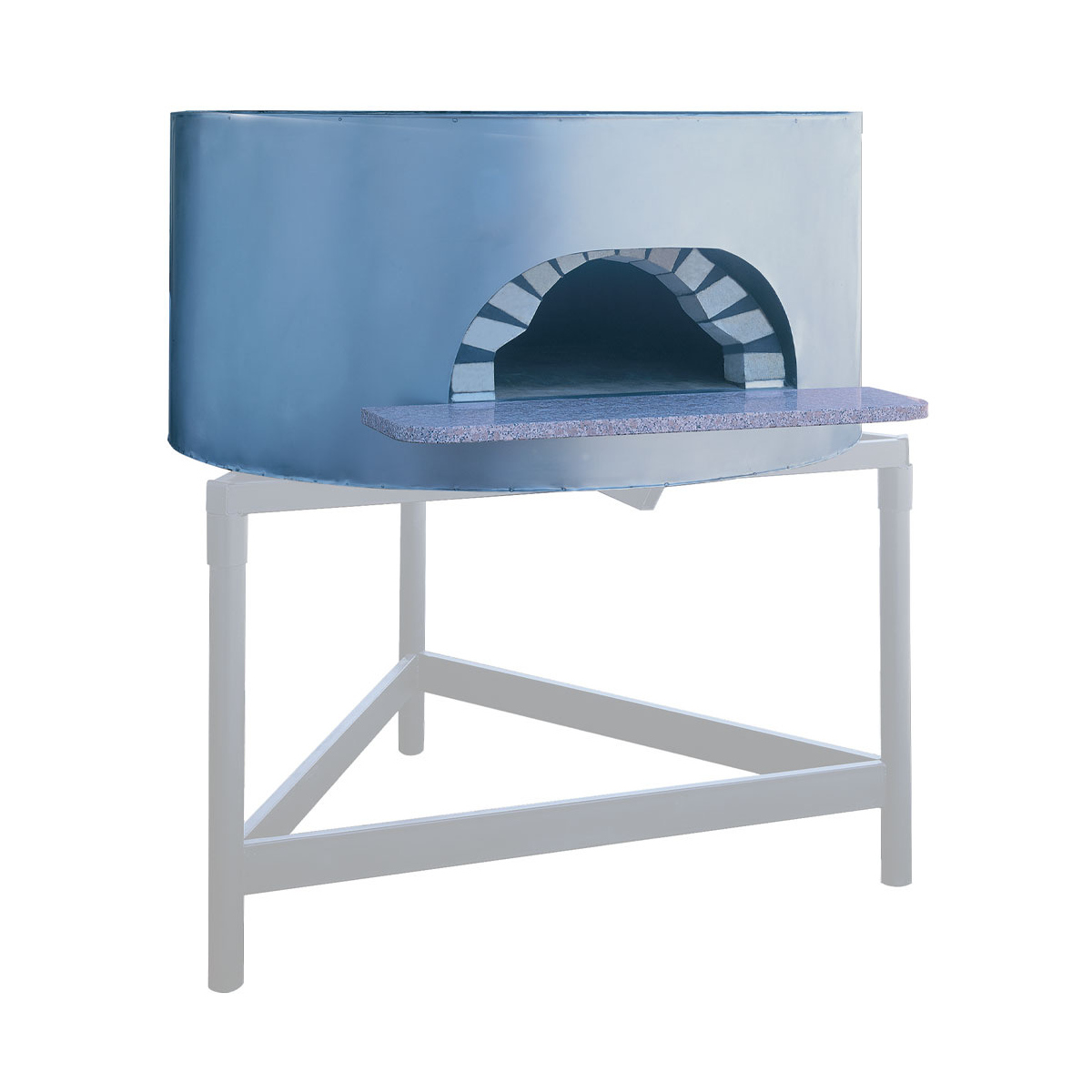 image traditionele pizza-oven op hout ø 1300 mm - samengesteld 0