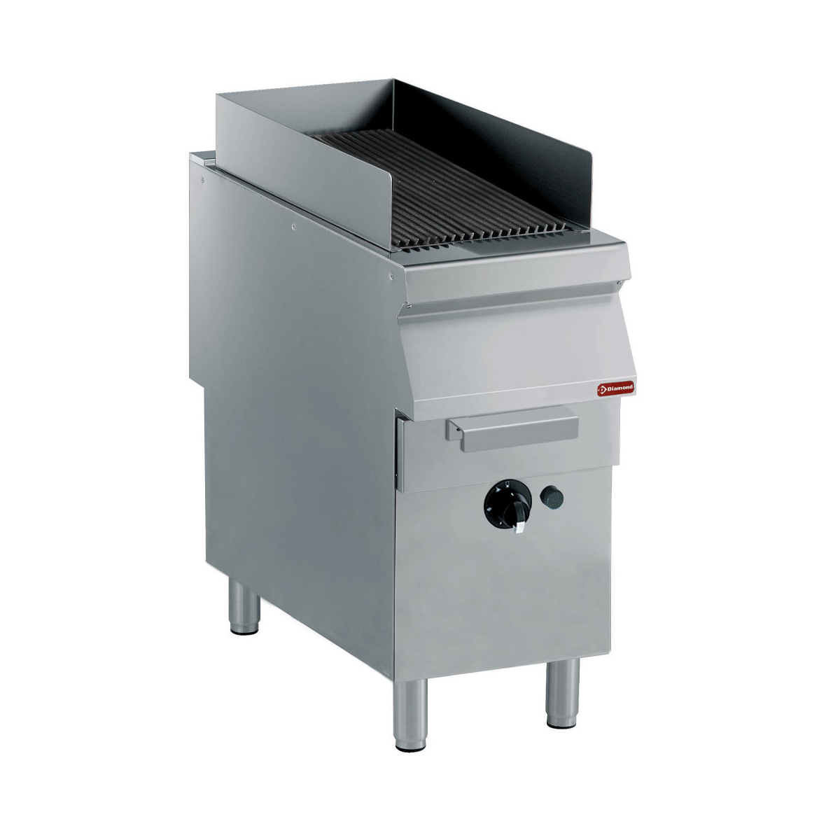 image grill op gas, rooster in gietijzer, met onderstel 0
