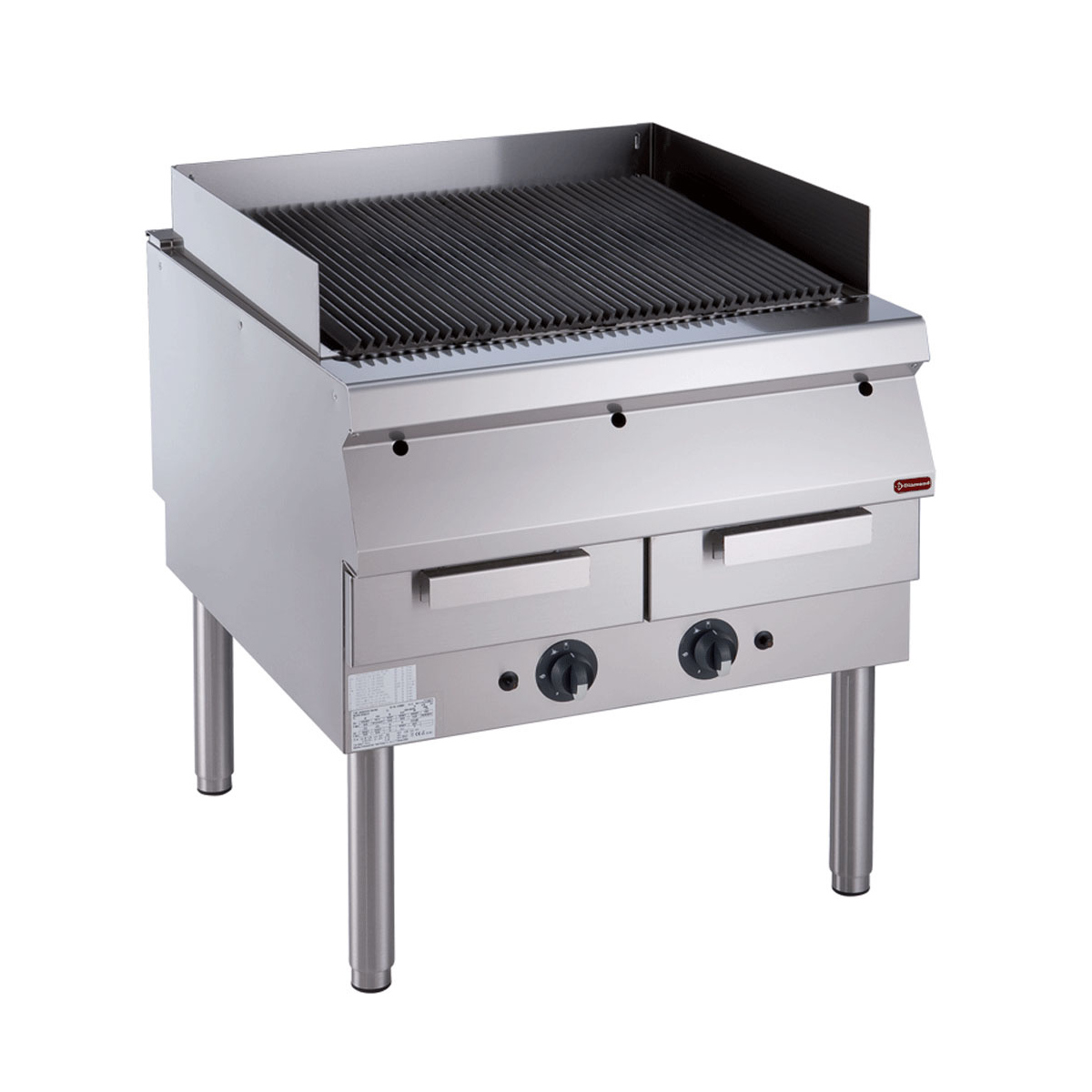 image grill op gas, rooster in gietijzer, met onderstel 0
