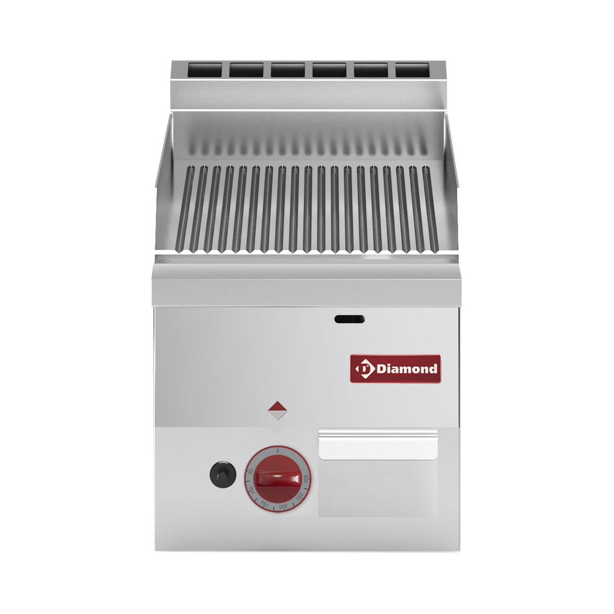 image braadplaat op gas met geribde plaat -top- 0