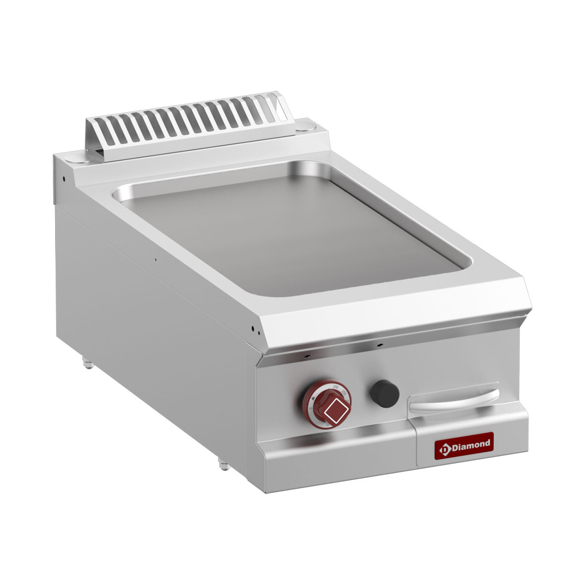 image braadplaat op gas met vlakke plaat, module 1/2 -top- 0