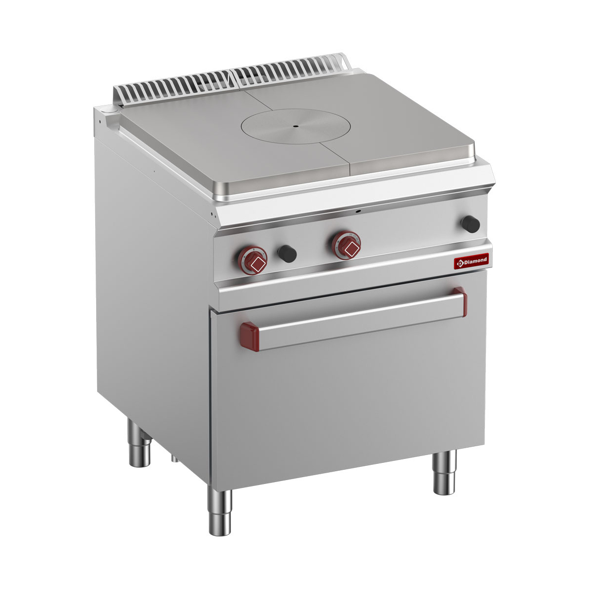 image fornuis doorkookplaat, gasoven gn 2/1 0
