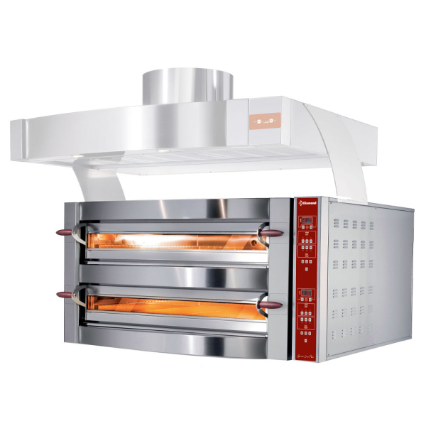 Image Elektrische oven, 2 kamers, 2x 6 pizza's Ø 350 mm 0