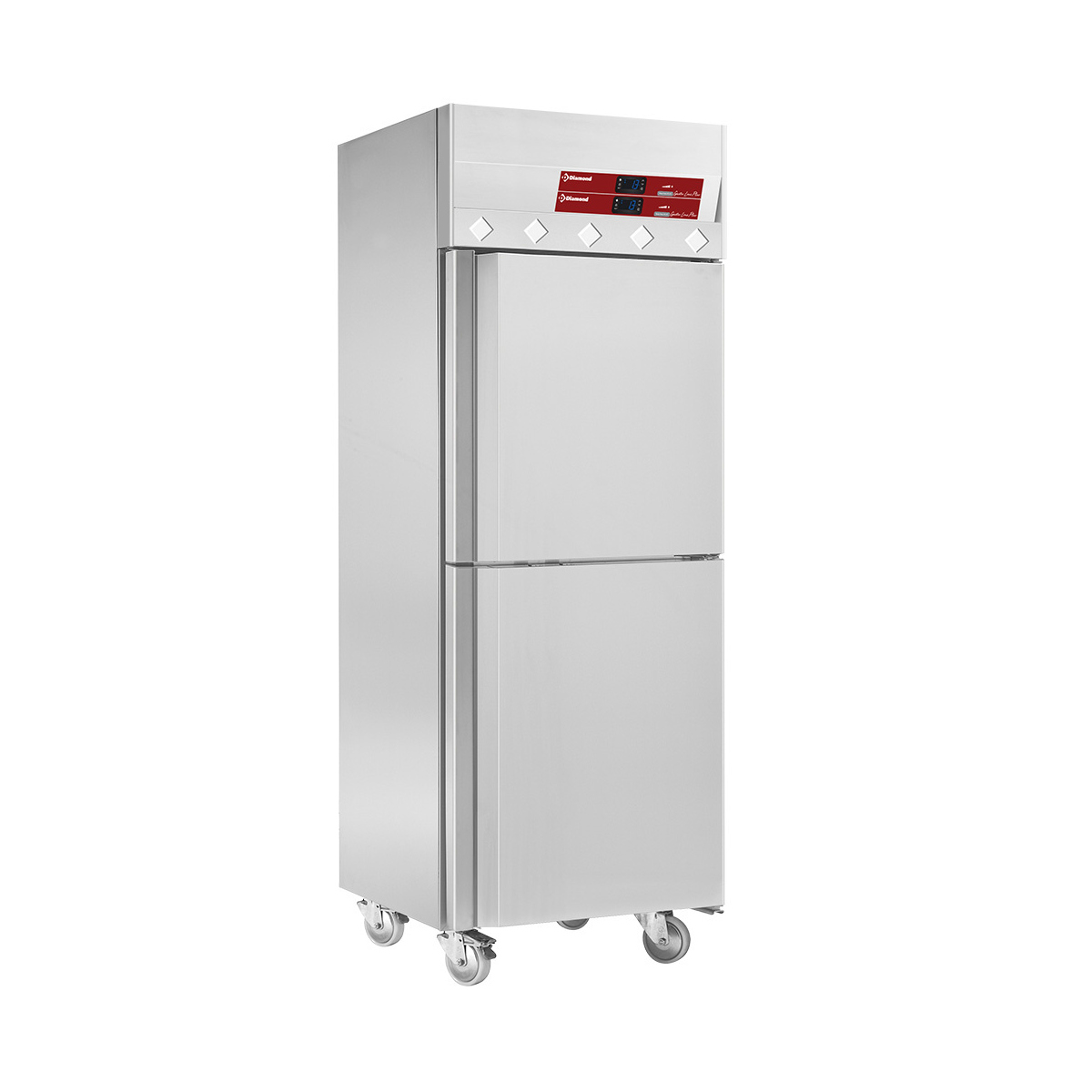 image koel- en vrieskast geventileerd 2x 350 litres, 2 deuren gn 2/1, op wielen 0