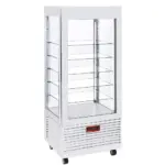 Image Vitrine 4 zijden T° negatief, 5 niveaus in glas, geventileerd, 480 Lit., WIT 0