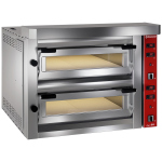 Image Elektrische pizzaoven, 2x 4 pizzas 350mm - FULL vuurvaste steen 0