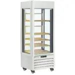 Image FULL glazen vitrine" 440 liter, 1 niveau + 4 planken, geventileerd - WINE - WIT 0