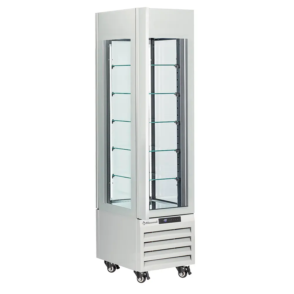 Image FULL glazen vitrine" 260 Lt., 5 glazen niveaus, geventileerd -ICE CREAM & PASTRY - WIT 0