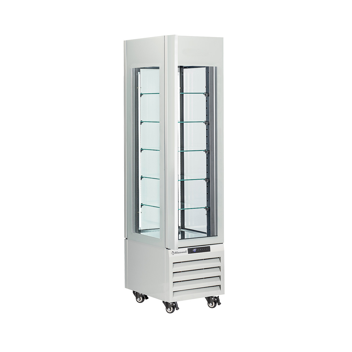 image full vitrine 260 lt., 5 glazen niveaus, geventileerd - pastry - wit 0